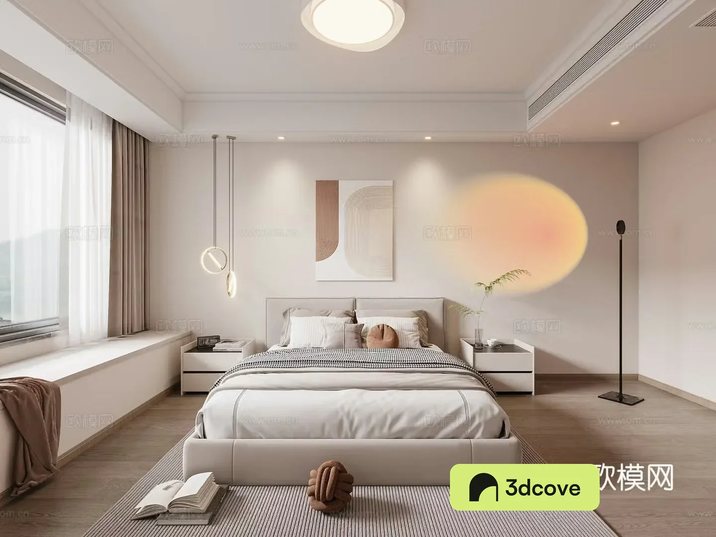 Modern Master Bedroom Ceiling Light Sunset Light Dressing Table