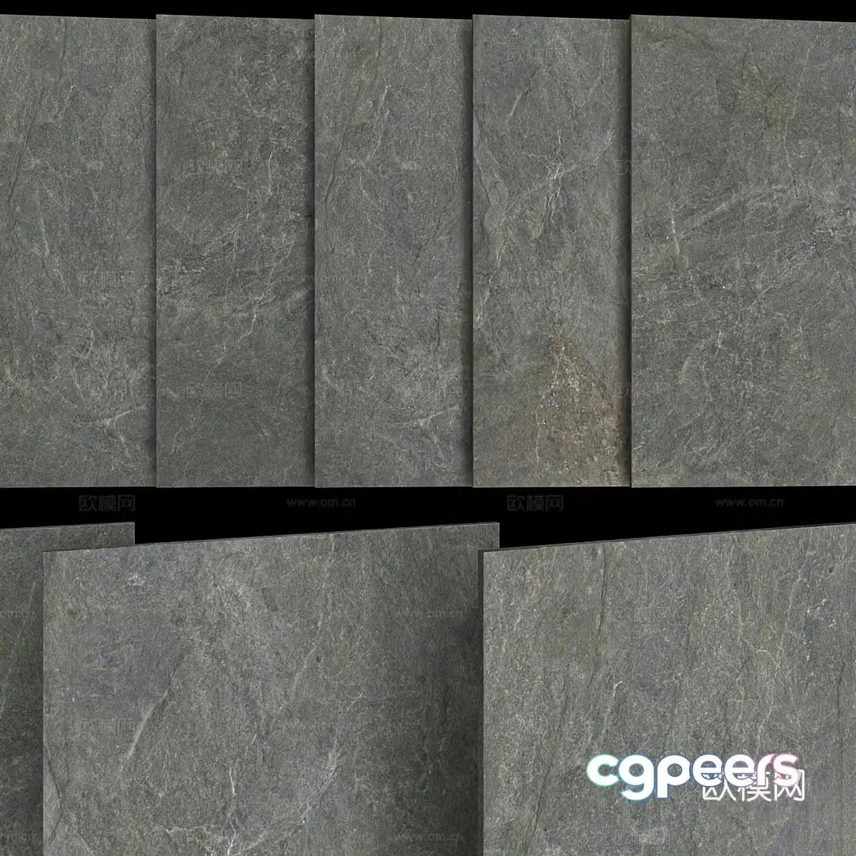 Modern Italian grey rock 3d model