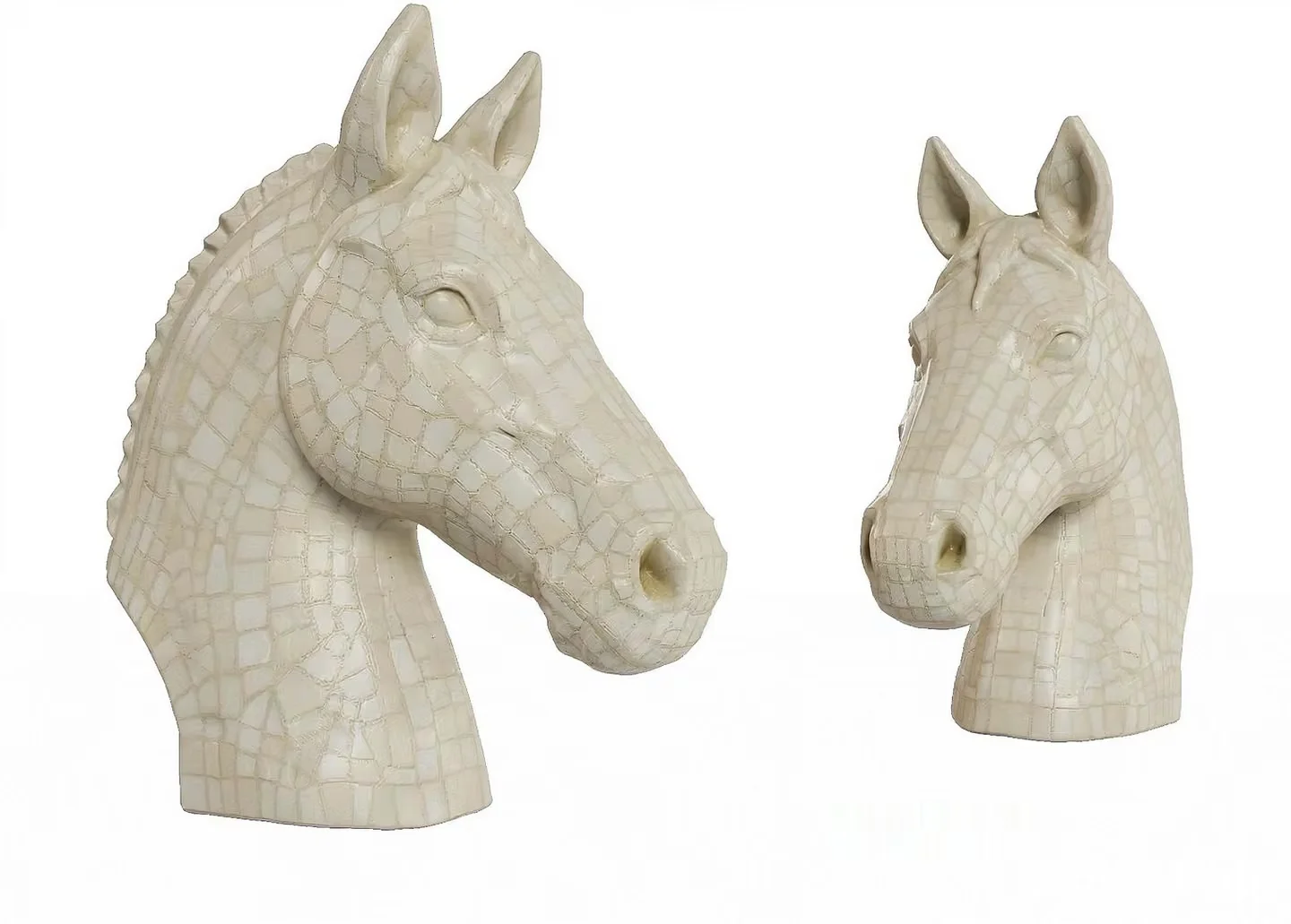 Two Horse Heads 3D Model – 23534 – VRAY Render