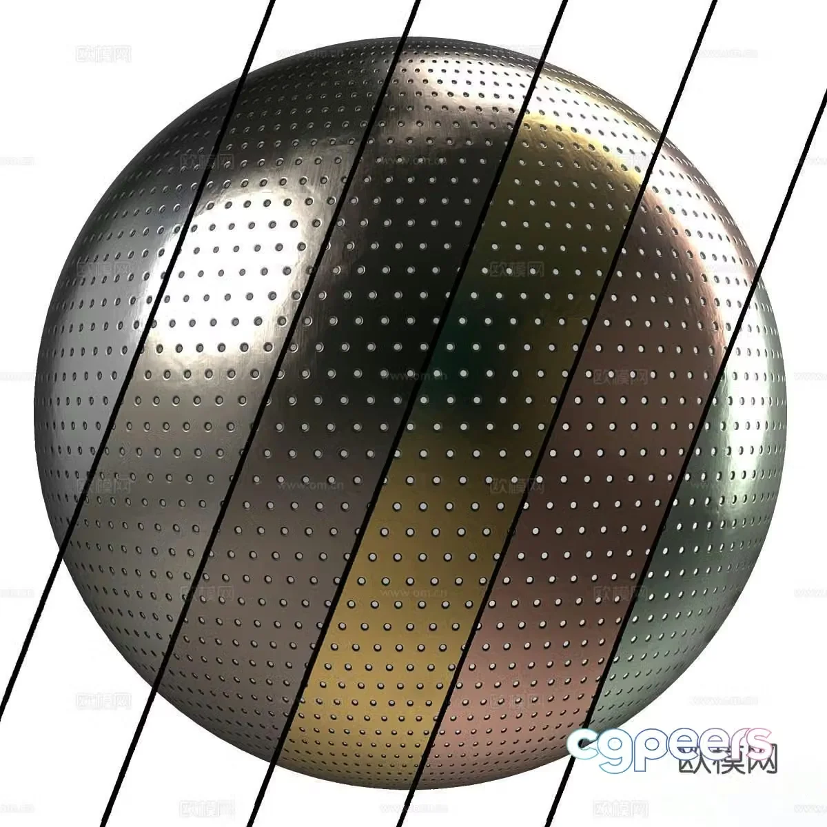 Foreign seamless metal plate metal perforated plate perforated metal 3D model