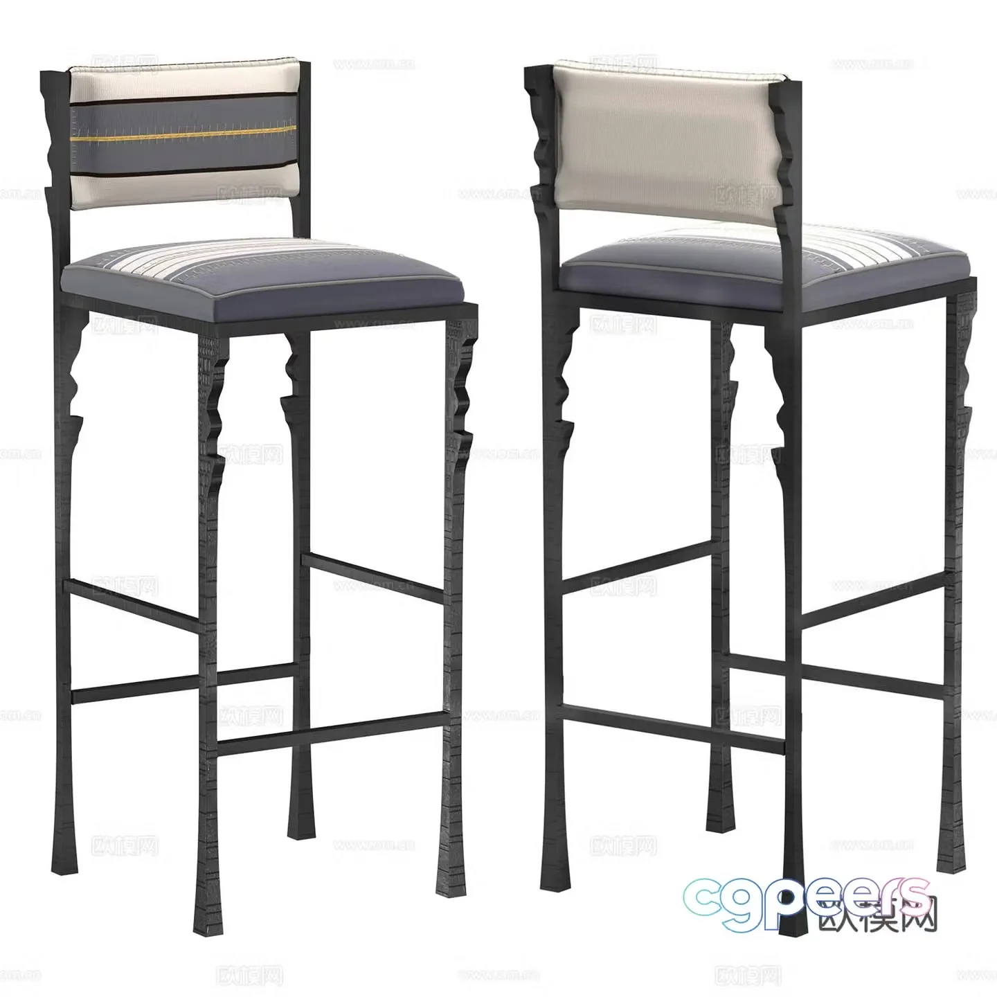 bar stool bar stool high stool 3d model