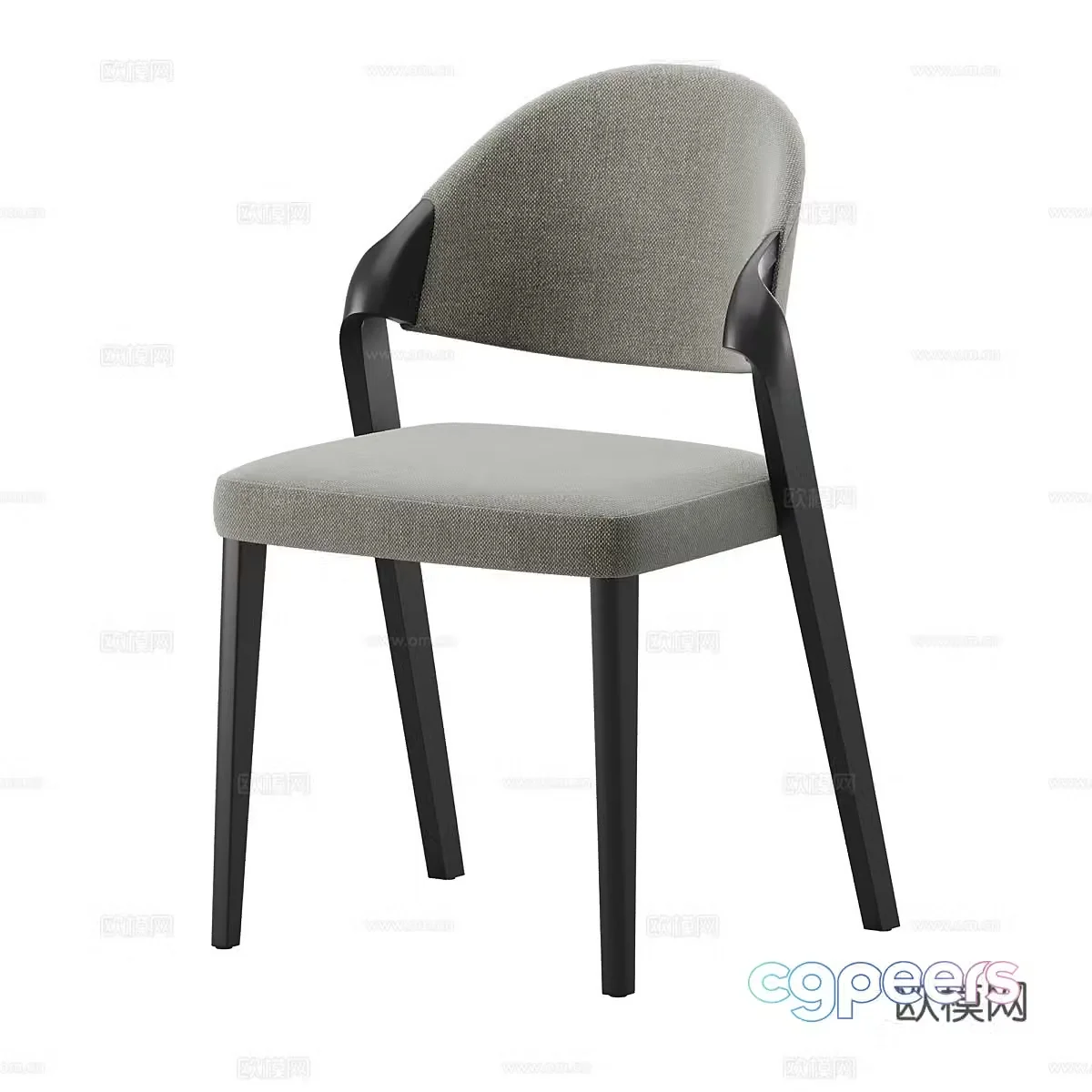 Modern simple single chair chair simple chair casual chair stool 3d model