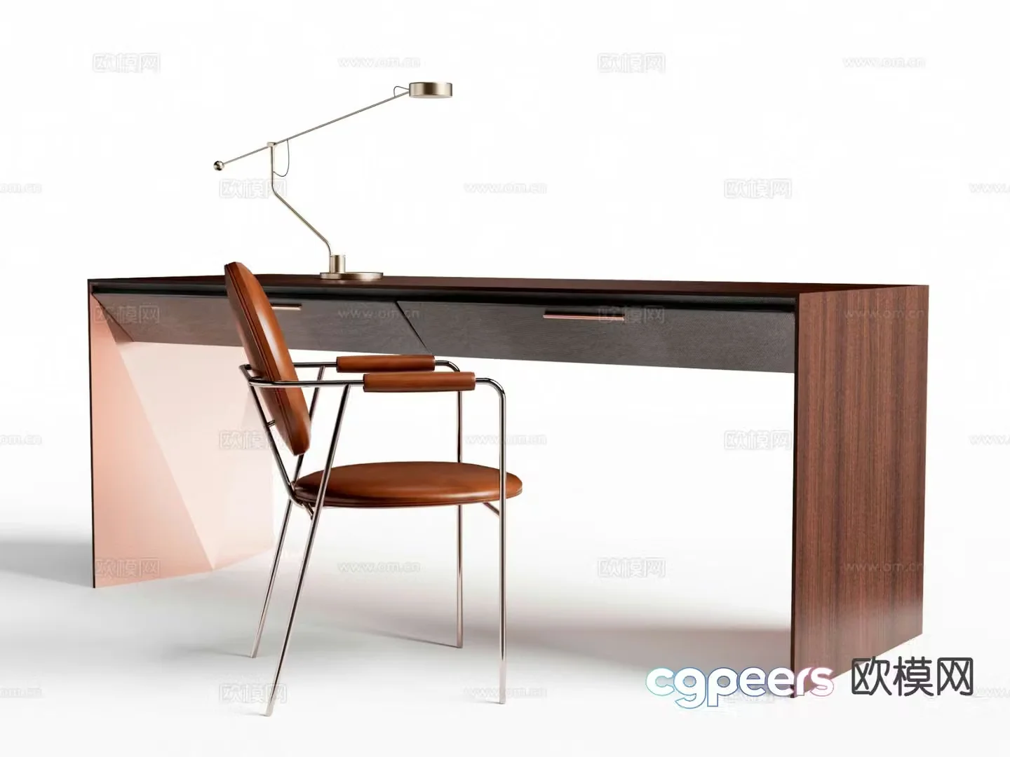 Italian minimalist desk chair 3d model