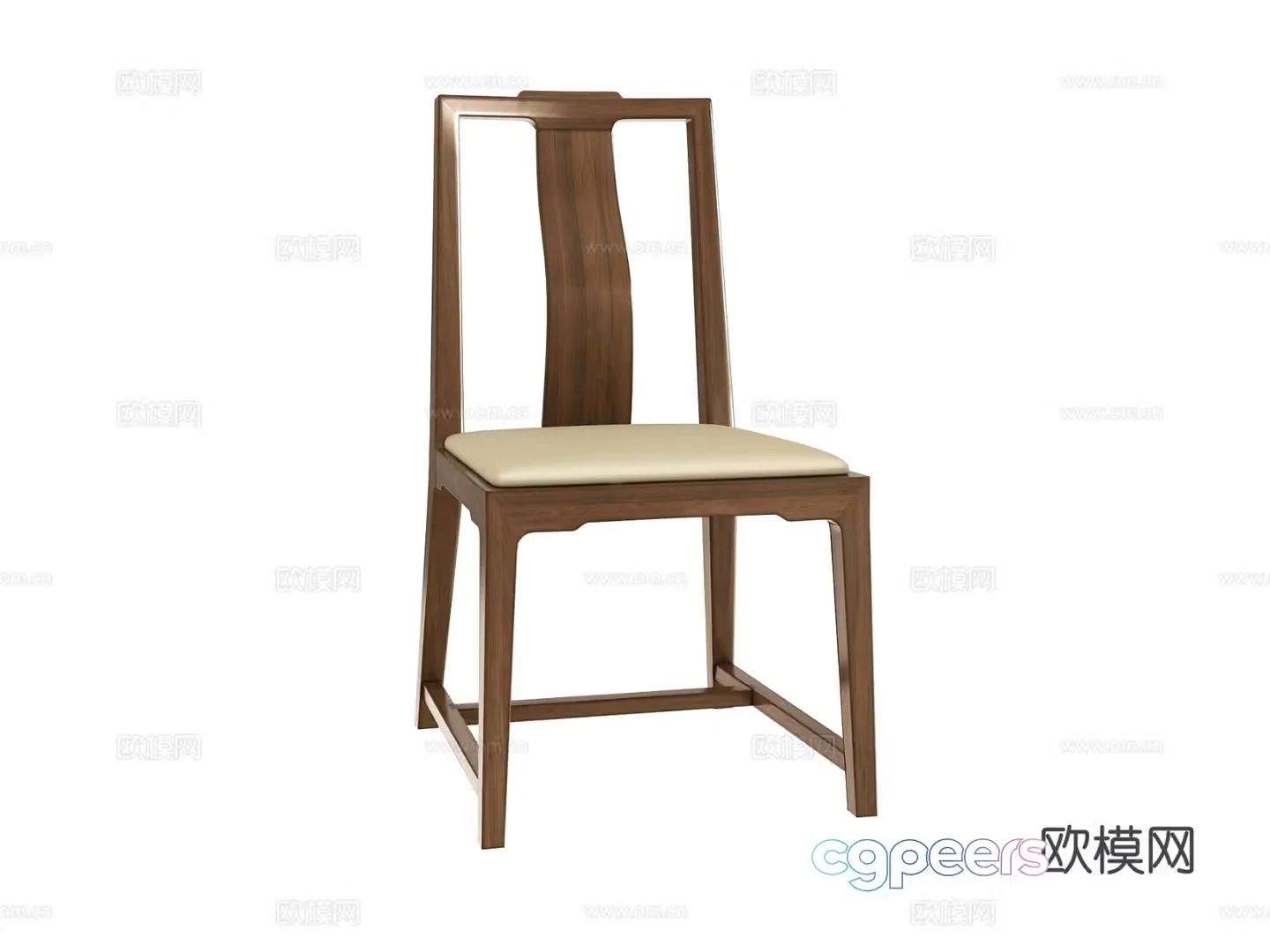New Chinese style chair dining chair 3d model
