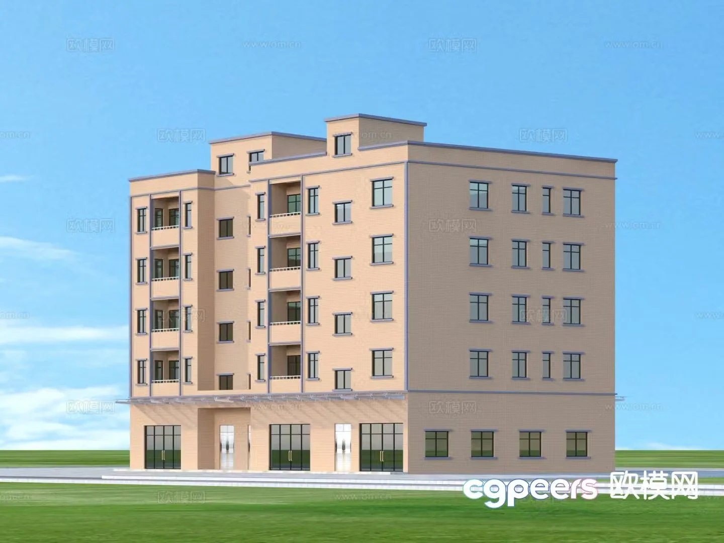 3D model of residential building appearance