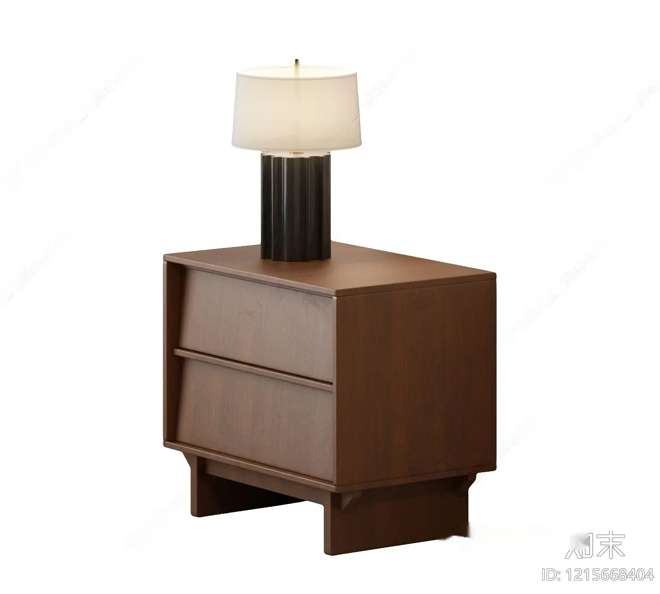 Modern Brown Nightstand 3D Model – 12578 – VRAY Render
