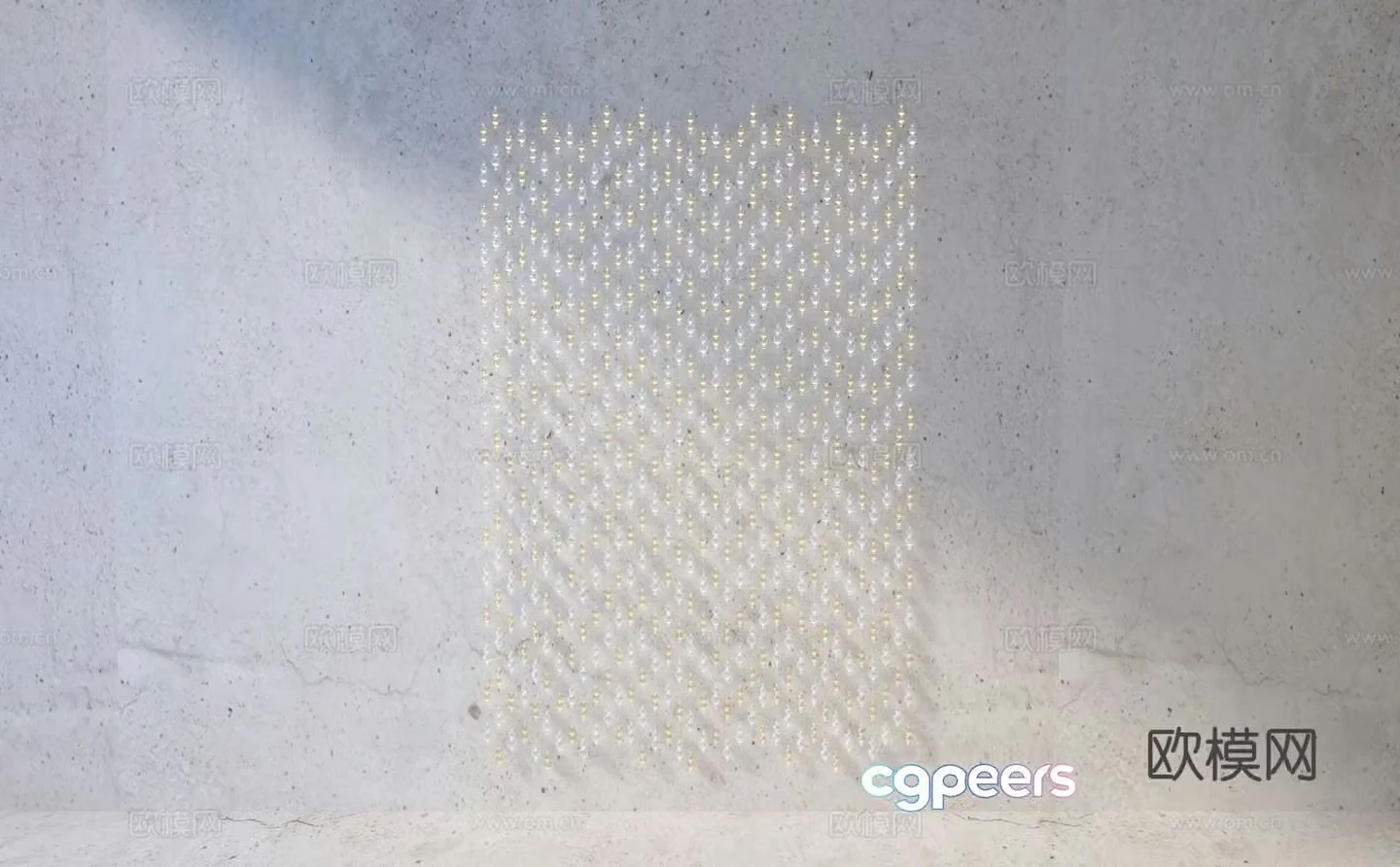Bead curtain wall decoration hanging decoration 3d model