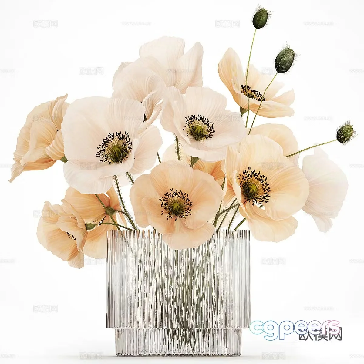New Chinese vase flower art 3D model