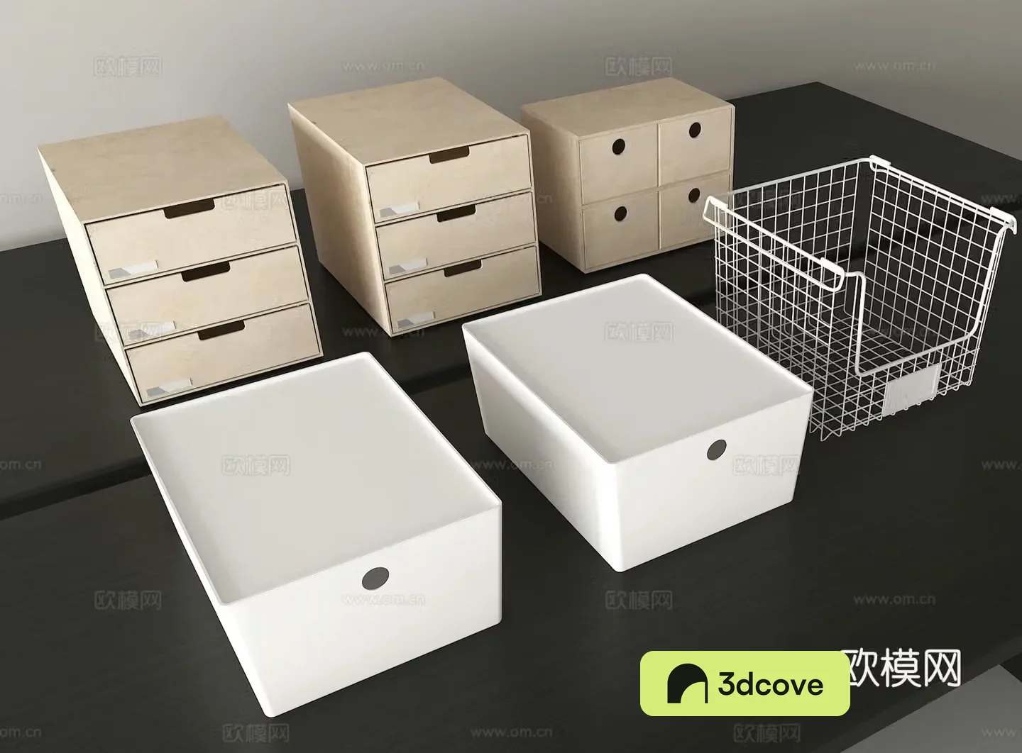 Storage box storage drawer storage rack storage box 3d model