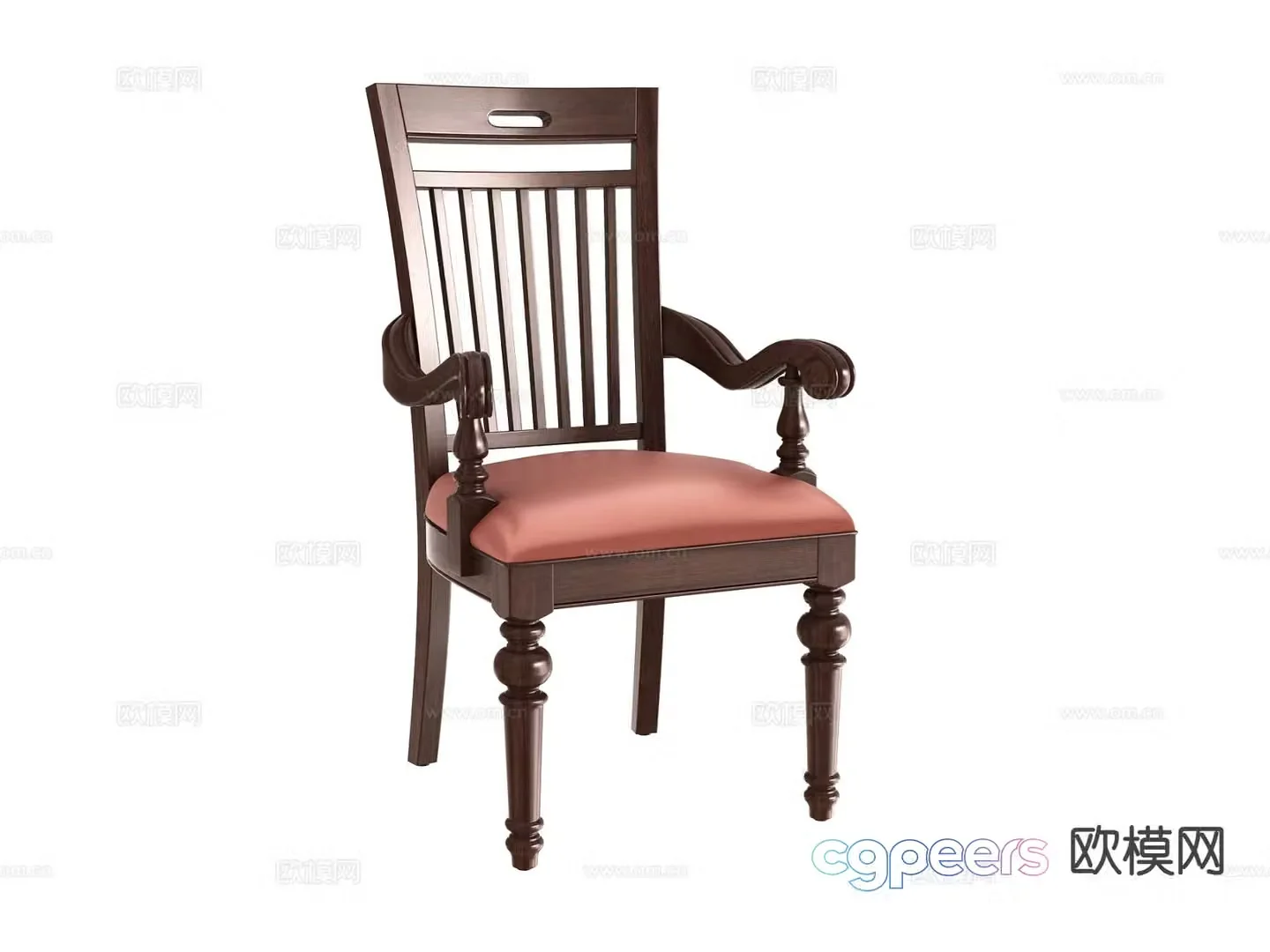 American book chair chair dining chair 3d model