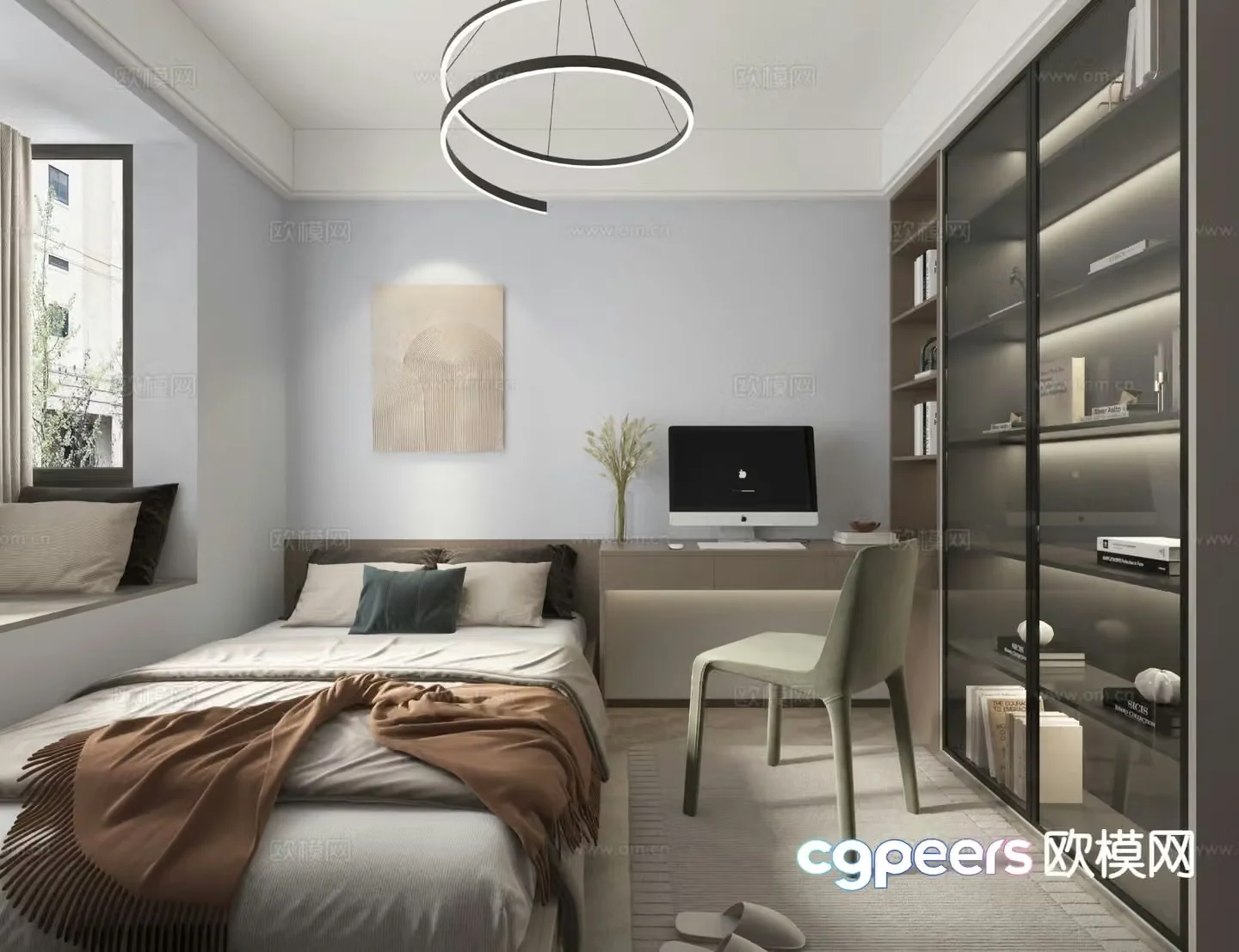 Modern bedroom second bedroom 3d model