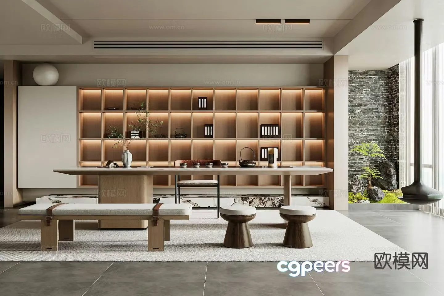 New Chinese tea room 3d model