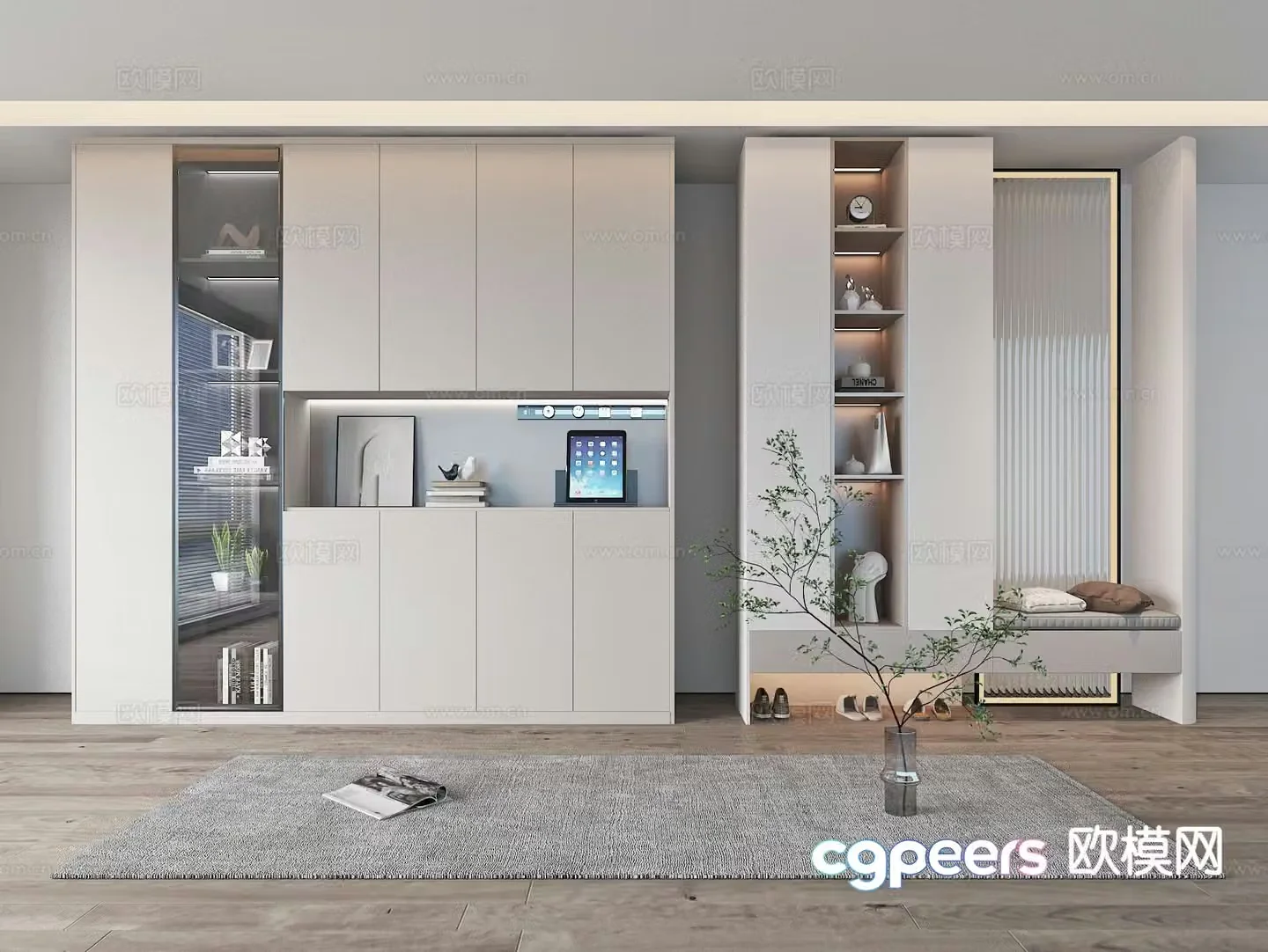 Entry shoe cabinet Entrance shoe cabinet 3D model