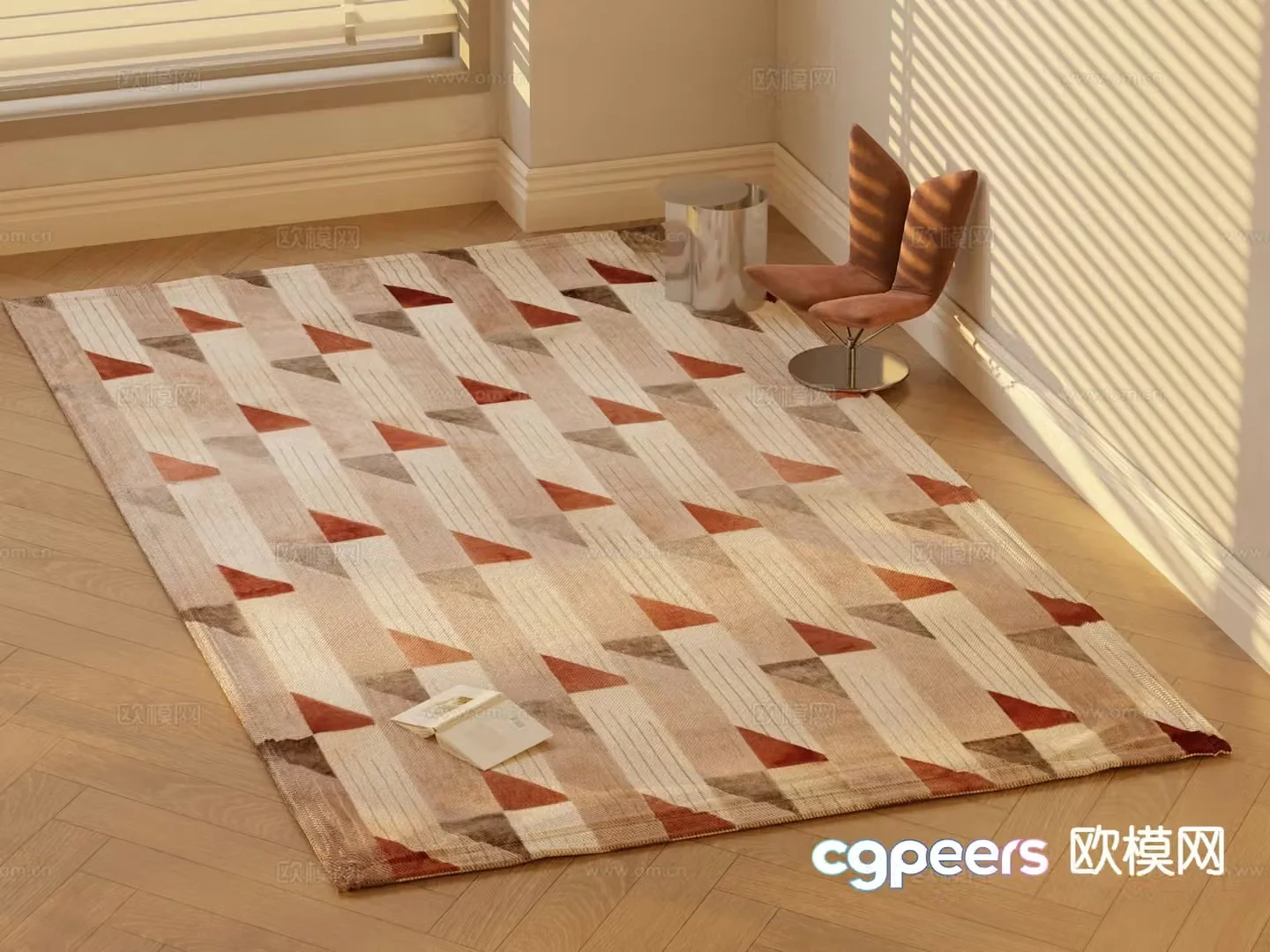 Geometric pattern carpet 3d model