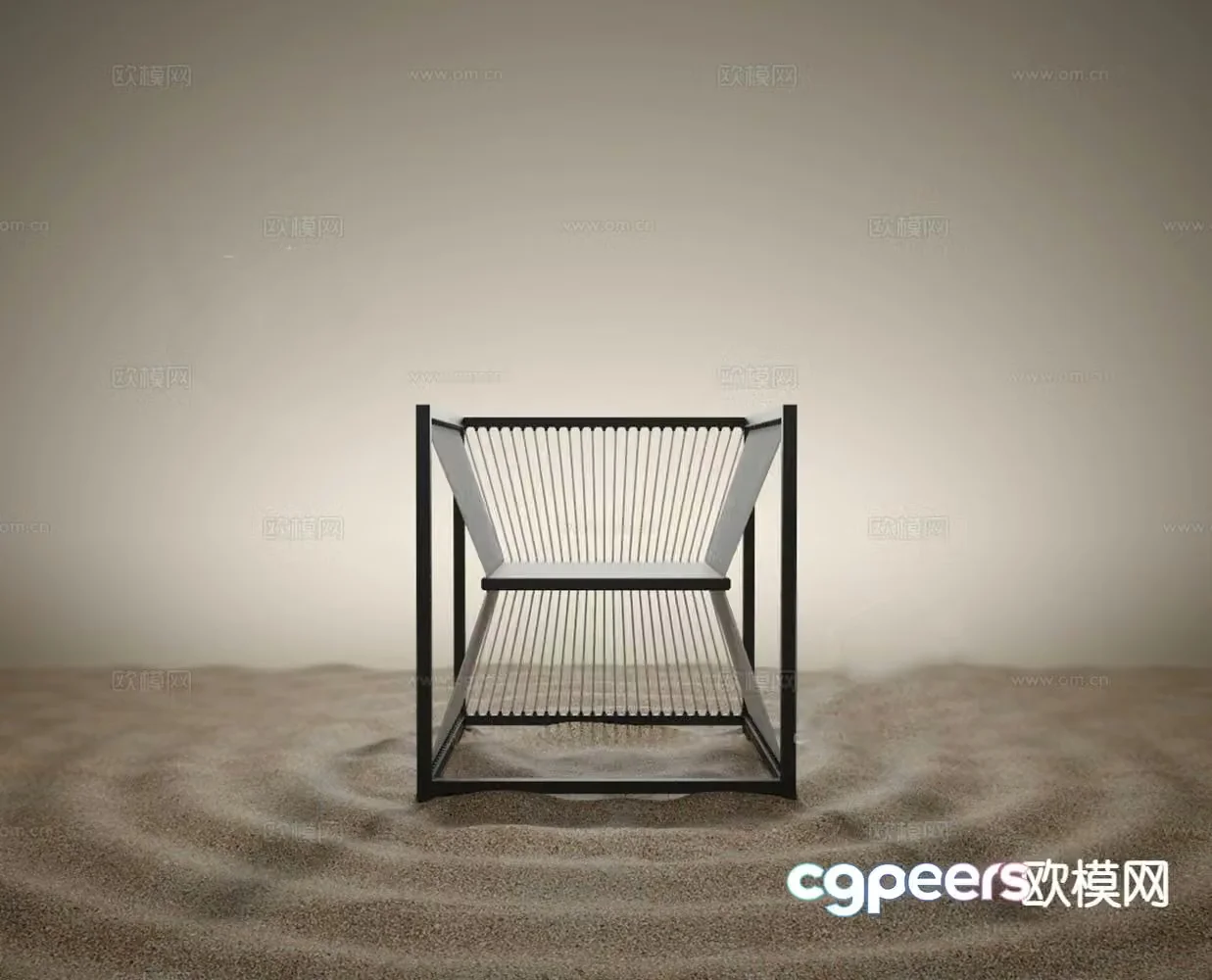 Single chair leisure chair dining chair armchair 3d model