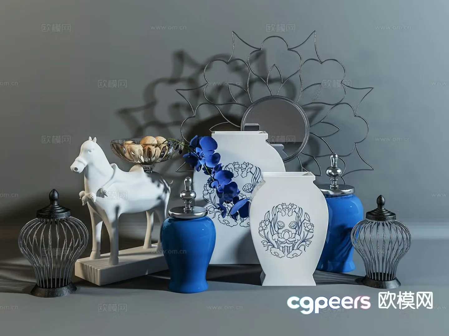 Modern decorations tableware crafts 3d model