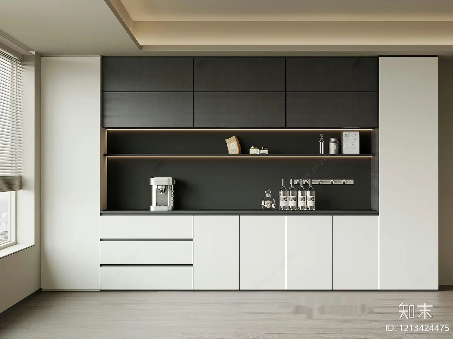 Modern Kitchen Cabinet 3D Model – 12804 – VRAY Render