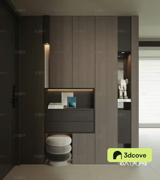 Modern Dark Wood Shelf