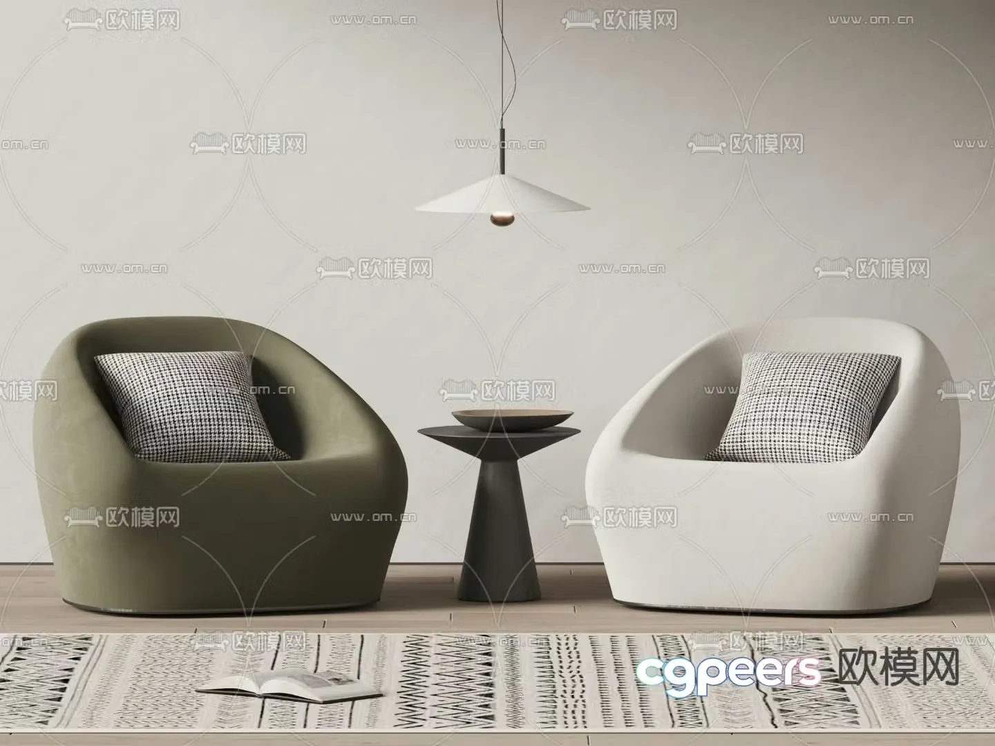 Pierre single sofa 3d model