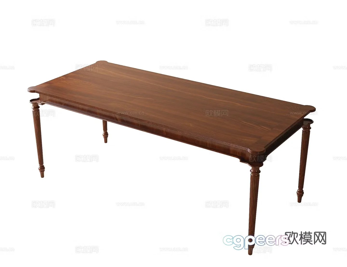French dining table desk 3d model