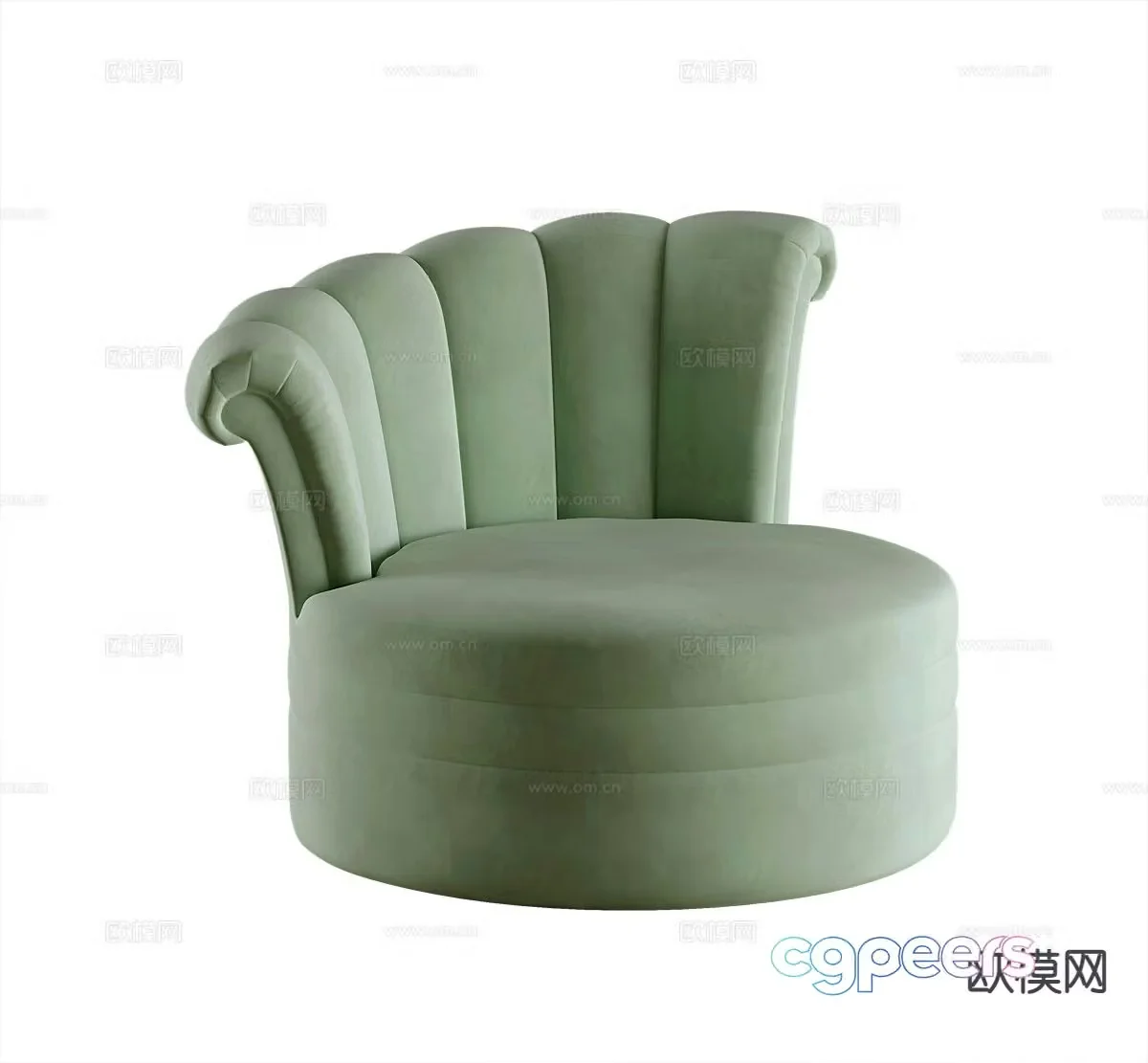 American single sofa 3d model