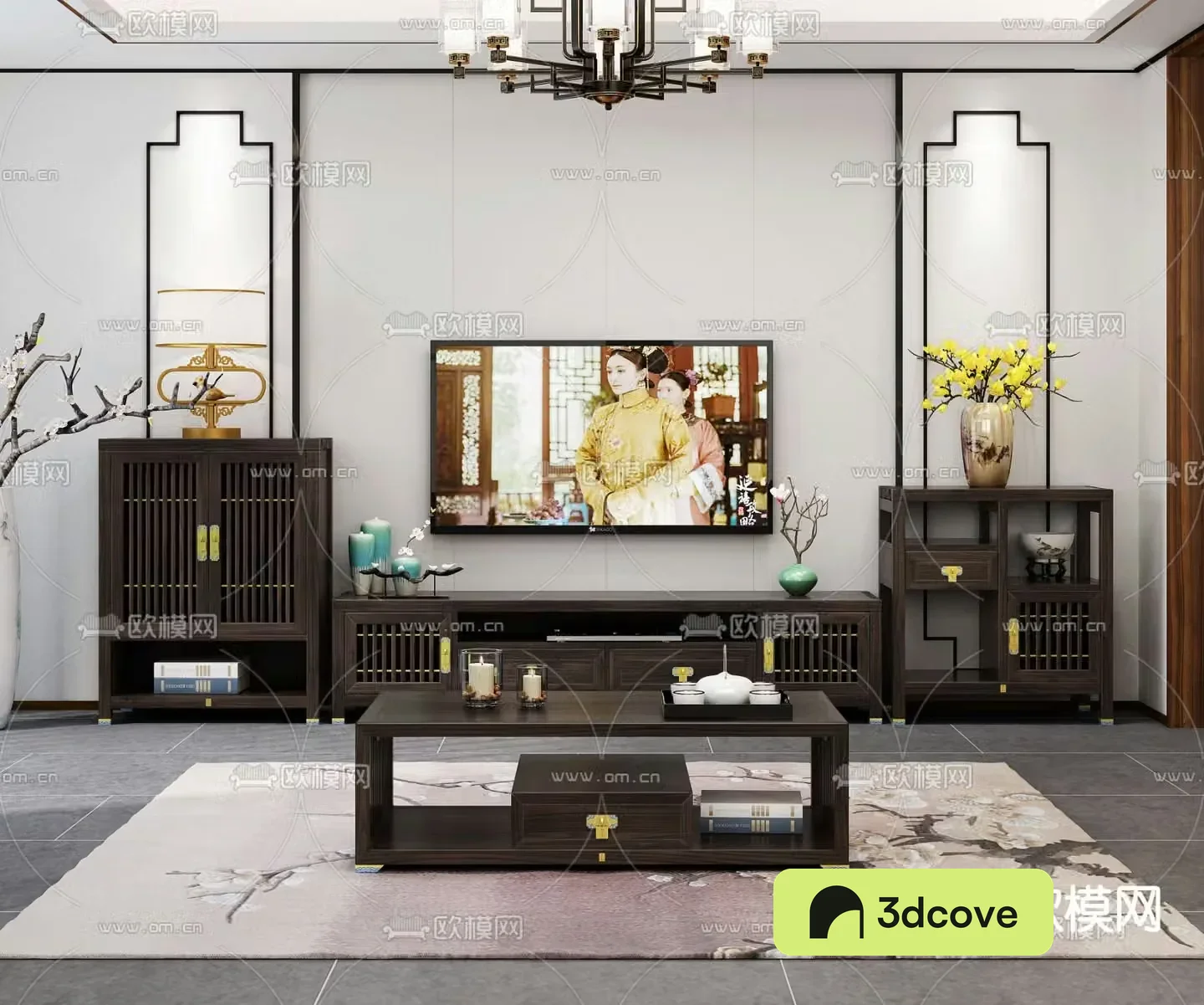 Chinese coffee table TV cabinet