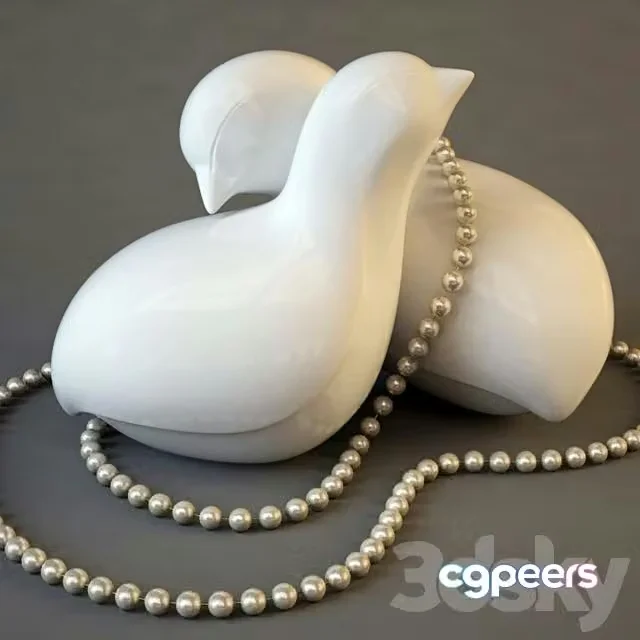 3ds Max Free – the Dove with beads