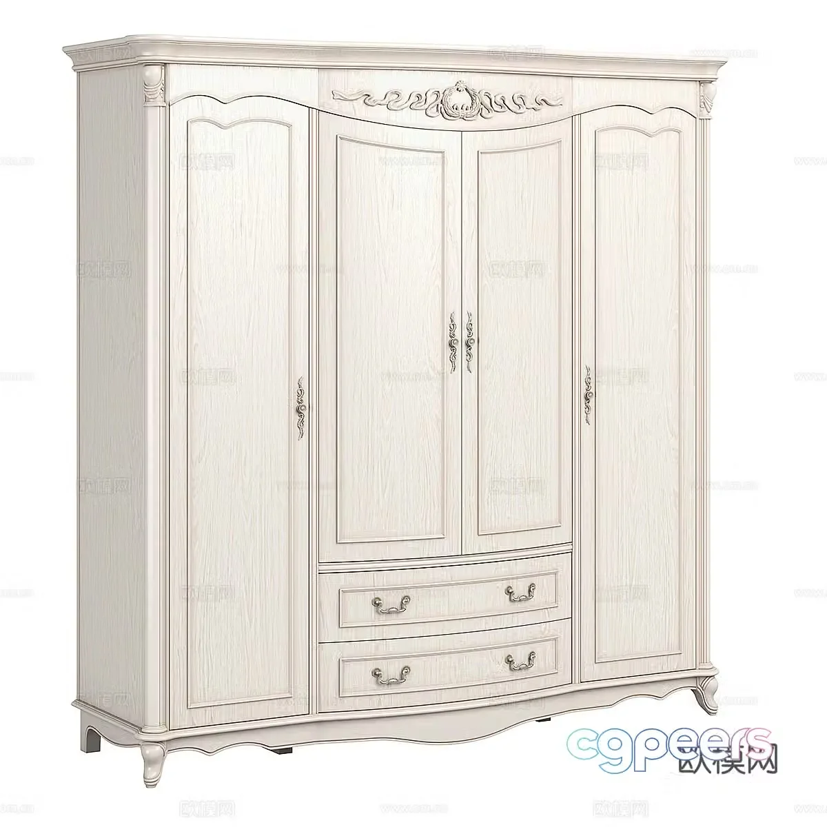 American finished wardrobe wardrobe 3d model