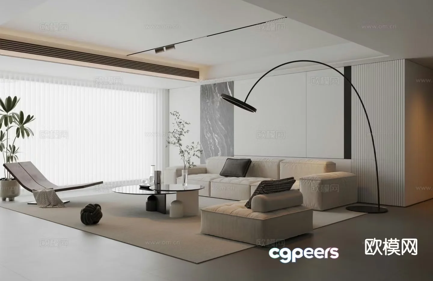 Modern sofa set 3d model