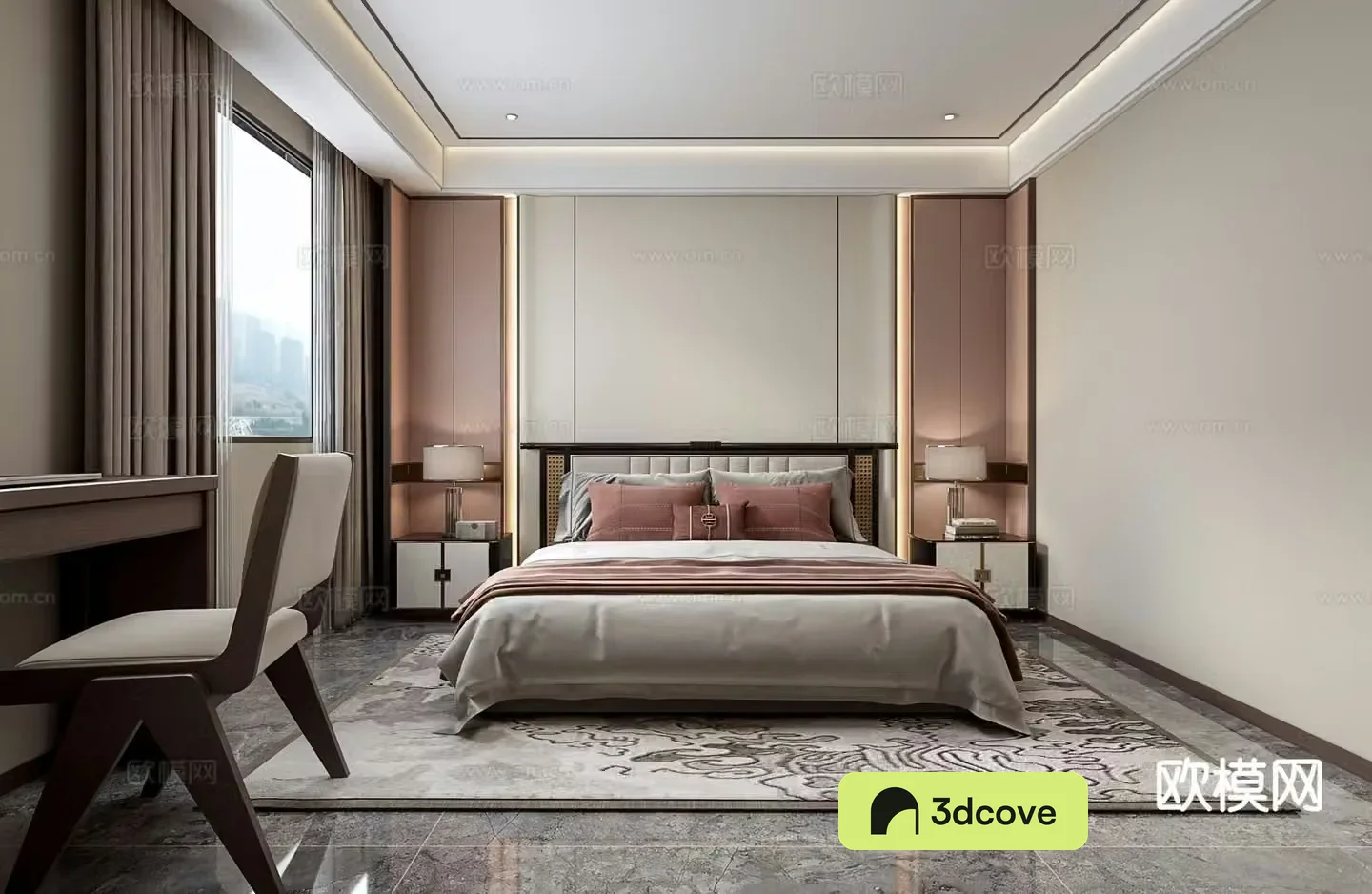New Chinese style bedroom master bedroom