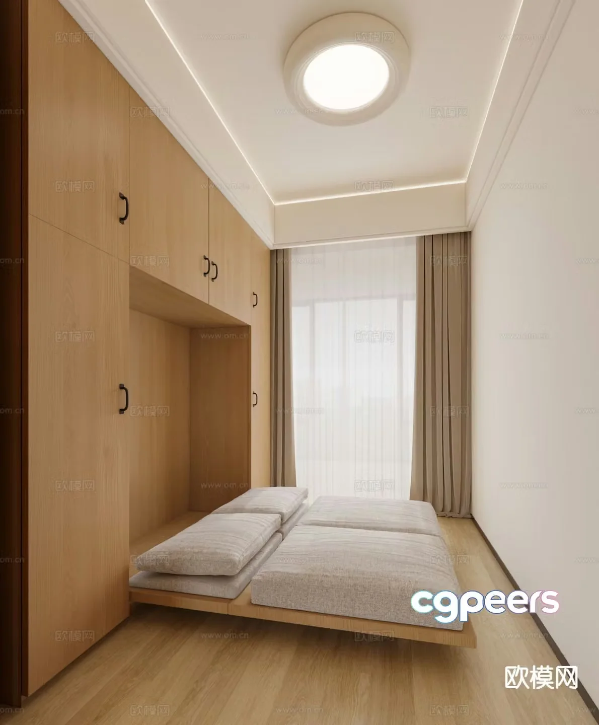 Modern bedroom second bedroom 3d model