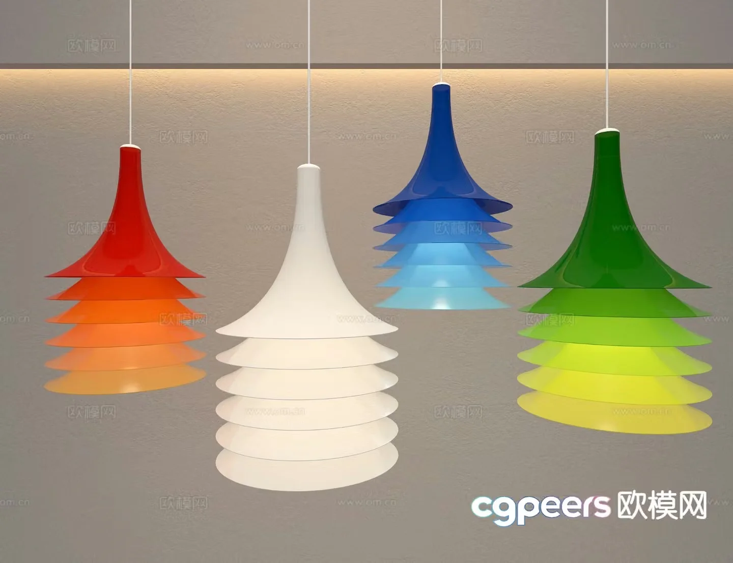 Art small chandelier acrylic chandelier 3d model