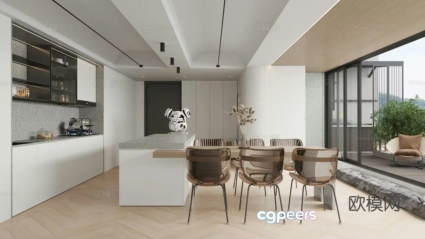 Modern restaurant 3d model