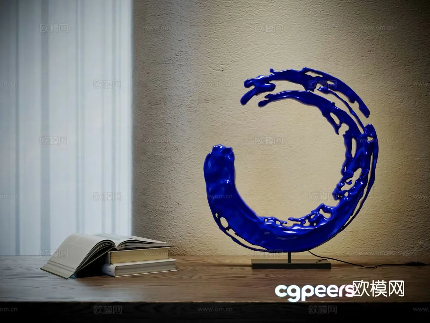Modern sculpture table lamp 3d model