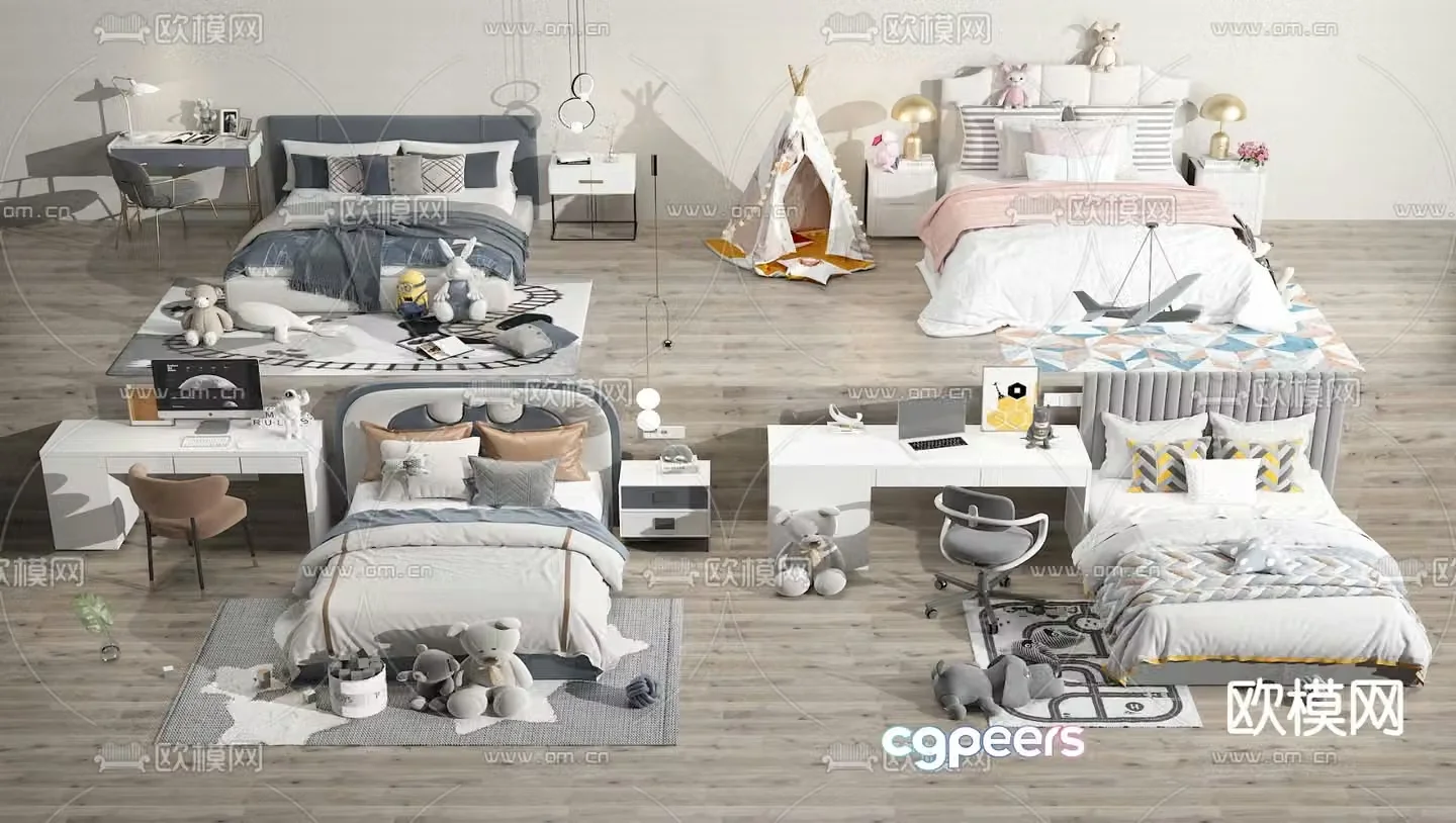 children’s bed child’s bed 3d model