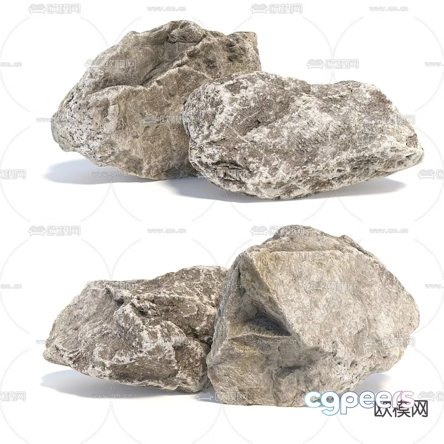 modern stone landscape stone stone 3d model