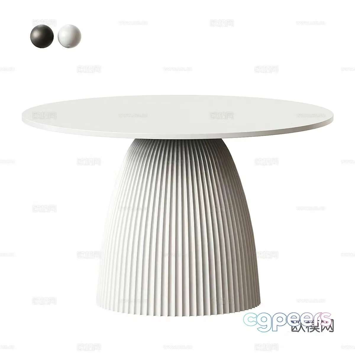 Modern Italian minimalist Rass dining table 3D model