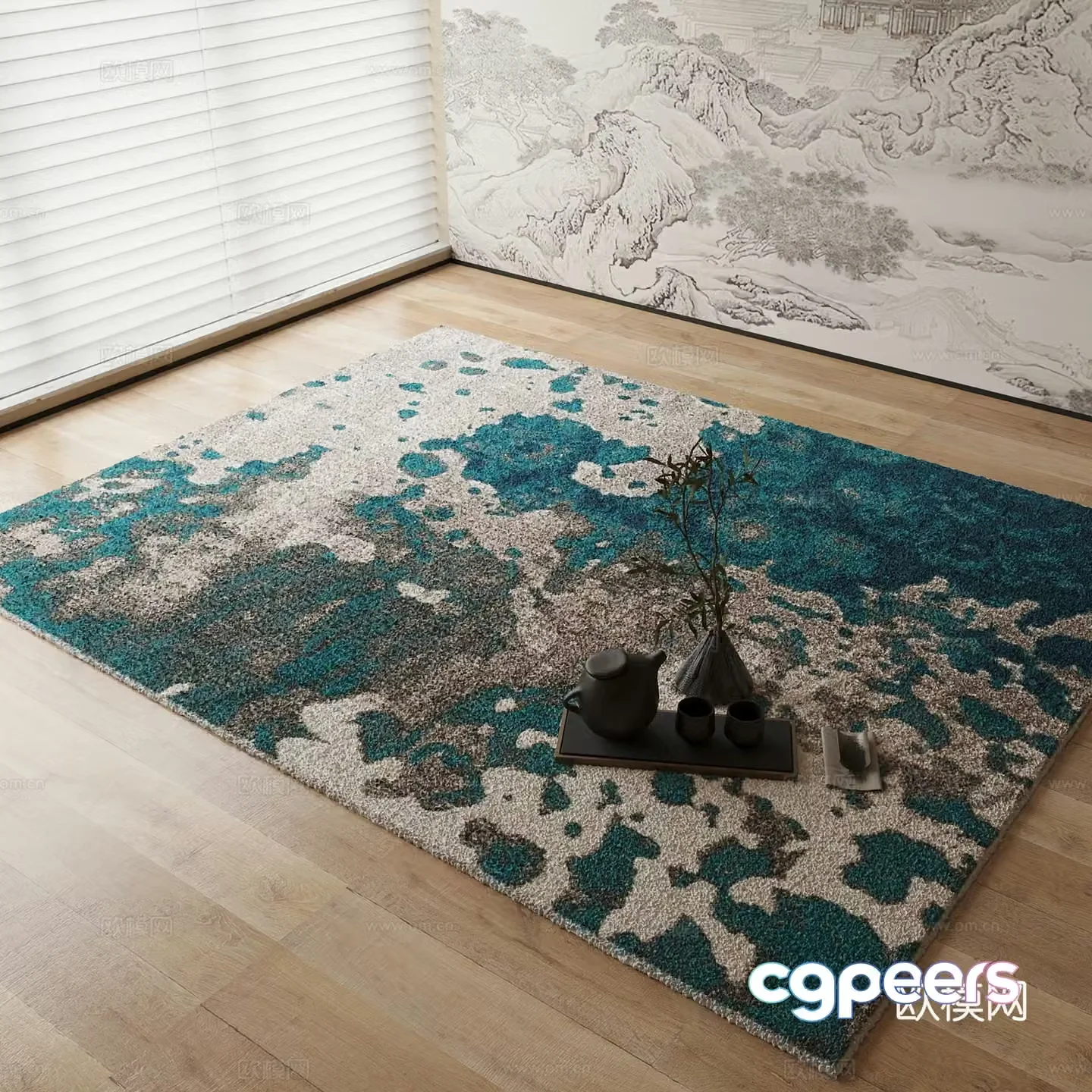 New Chinese carpet 3D model