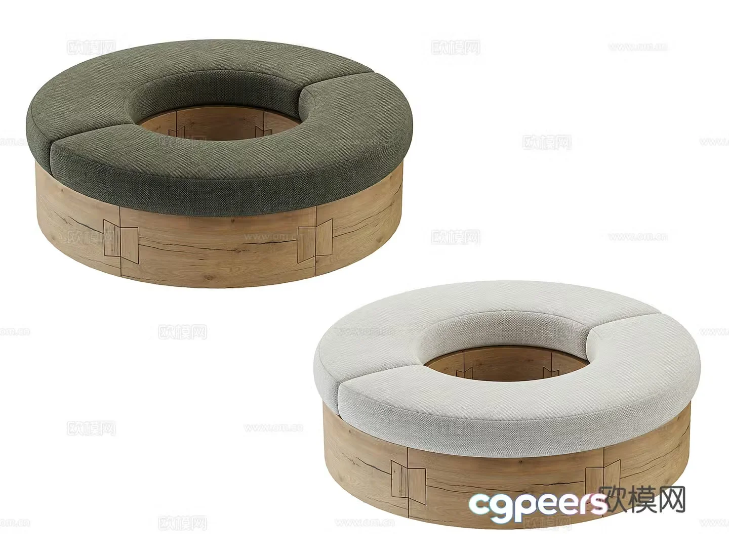 Hotel fabric sofa 3d model