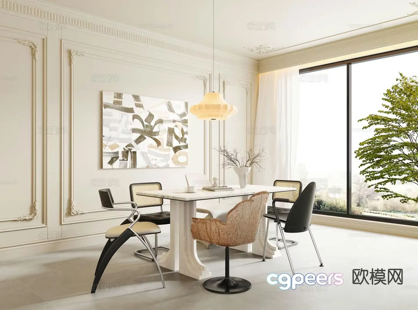 French restaurant 3d model