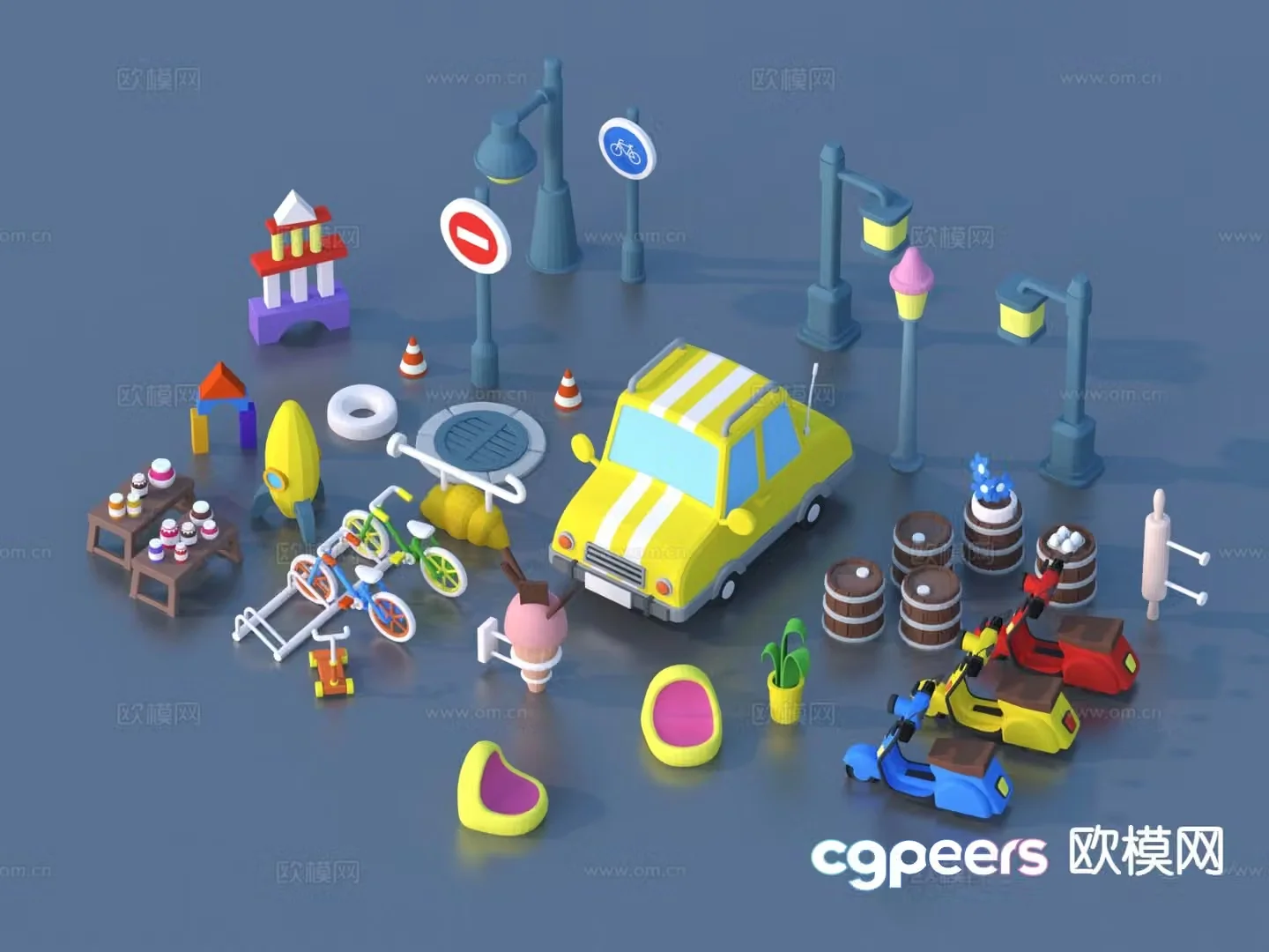 Cartoon toy sketch 3d model
