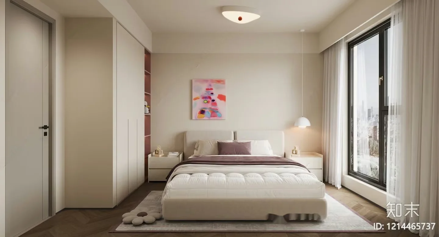 Cozy Modern Bedroom 3D Model – 22838 – VRAY Render