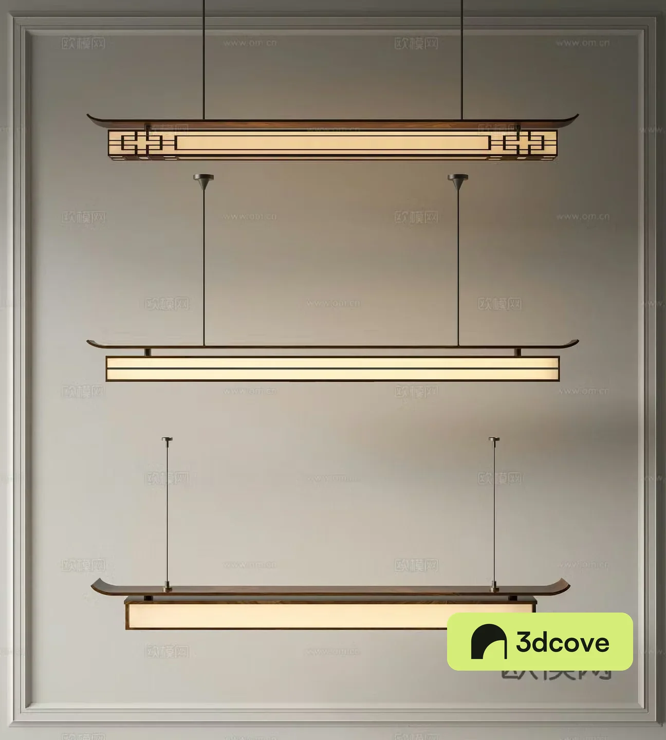 New Chinese chandeliers Decorative chandeliers Art chandeliers Long strip chandeliers