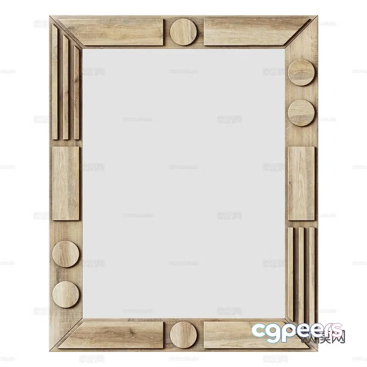 Middle-aged style hanging mirror mirror 3d model