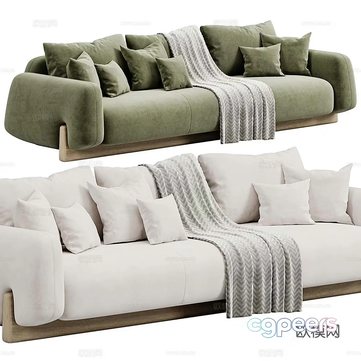 Modern Italian MIRAI casual sofa 3D model