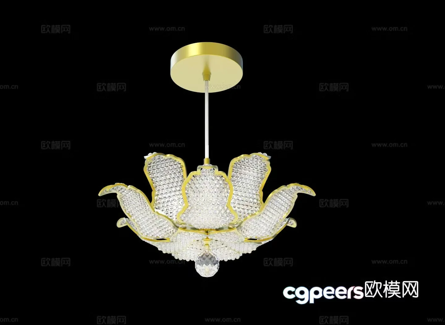 French crystal lamp 3d model