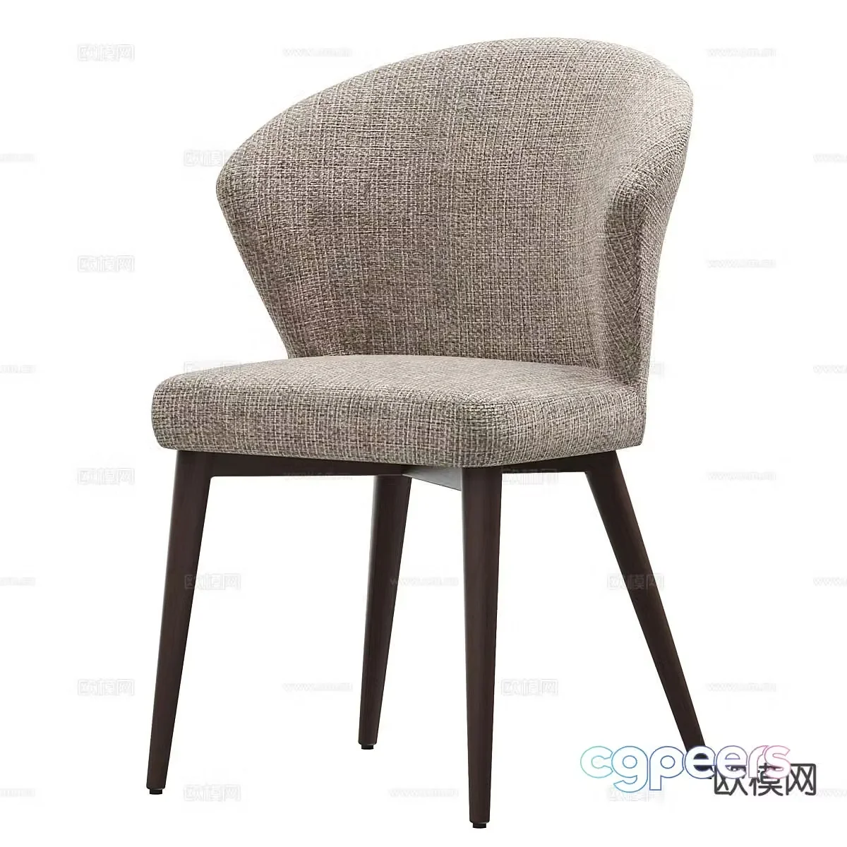 Modern chair dining chair 3d model