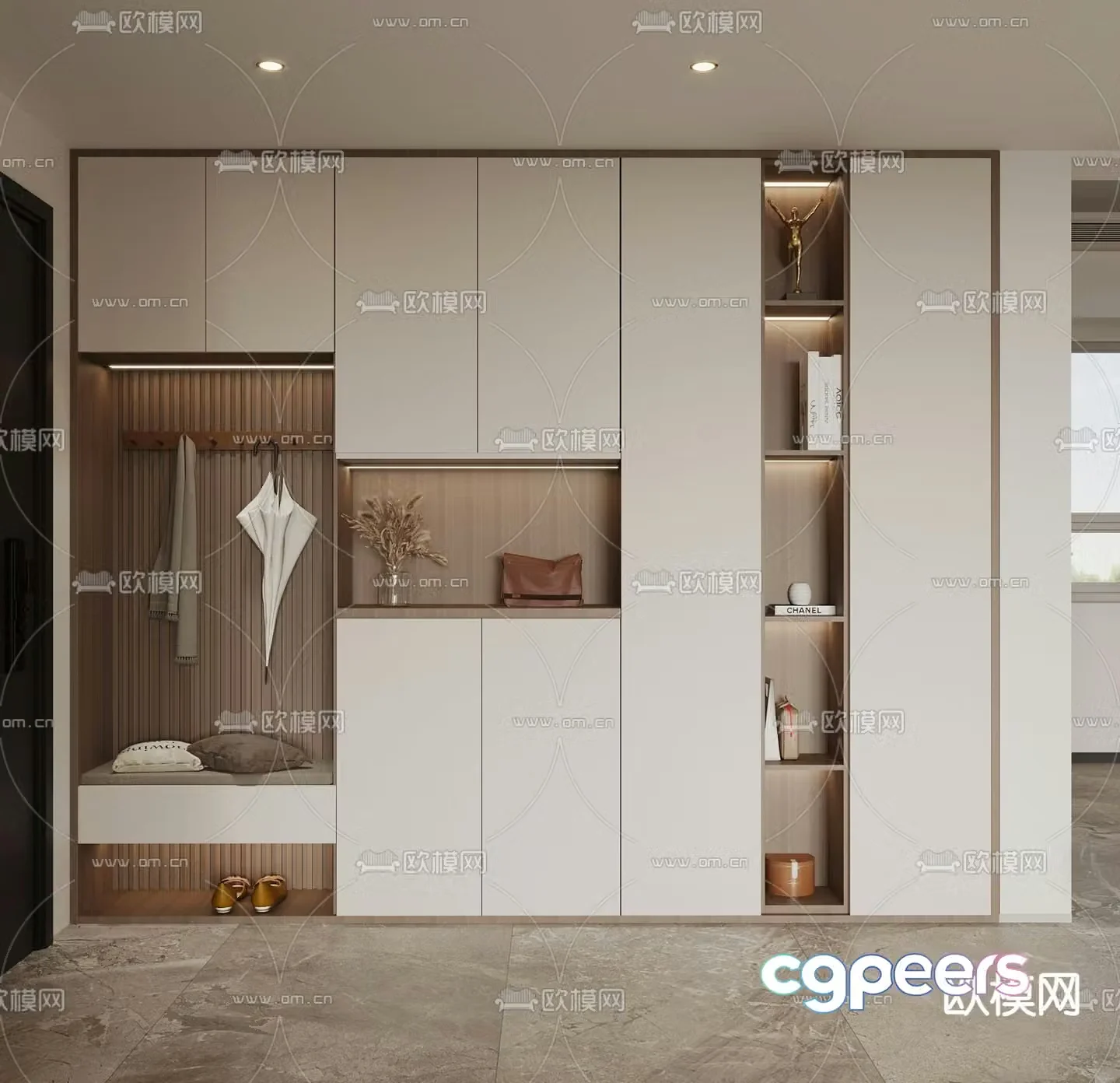 Entrance shoe cabinet 3D model
