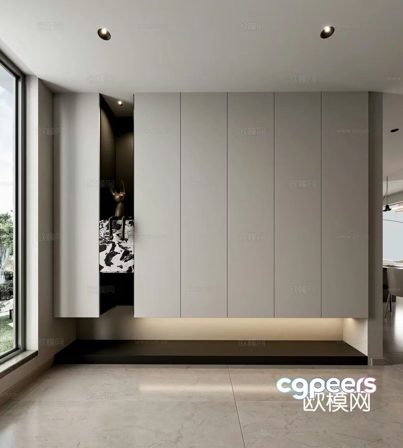 Softening the entrance hall cabinet 3D model