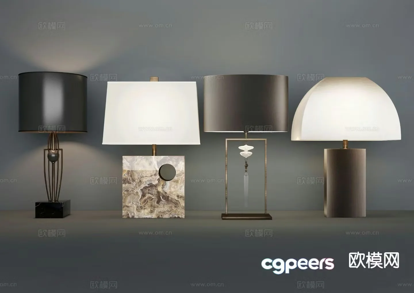 Modern table lamp bedside lamp 3d model
